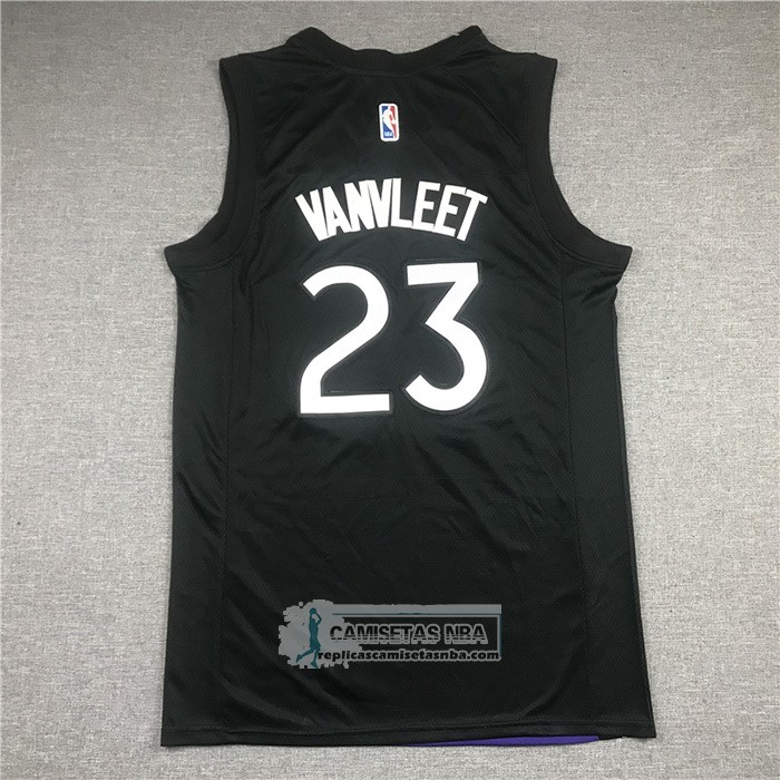 Camiseta Toronto Raptors Fred VanVleet Earned 2020-21 Negro Violeta